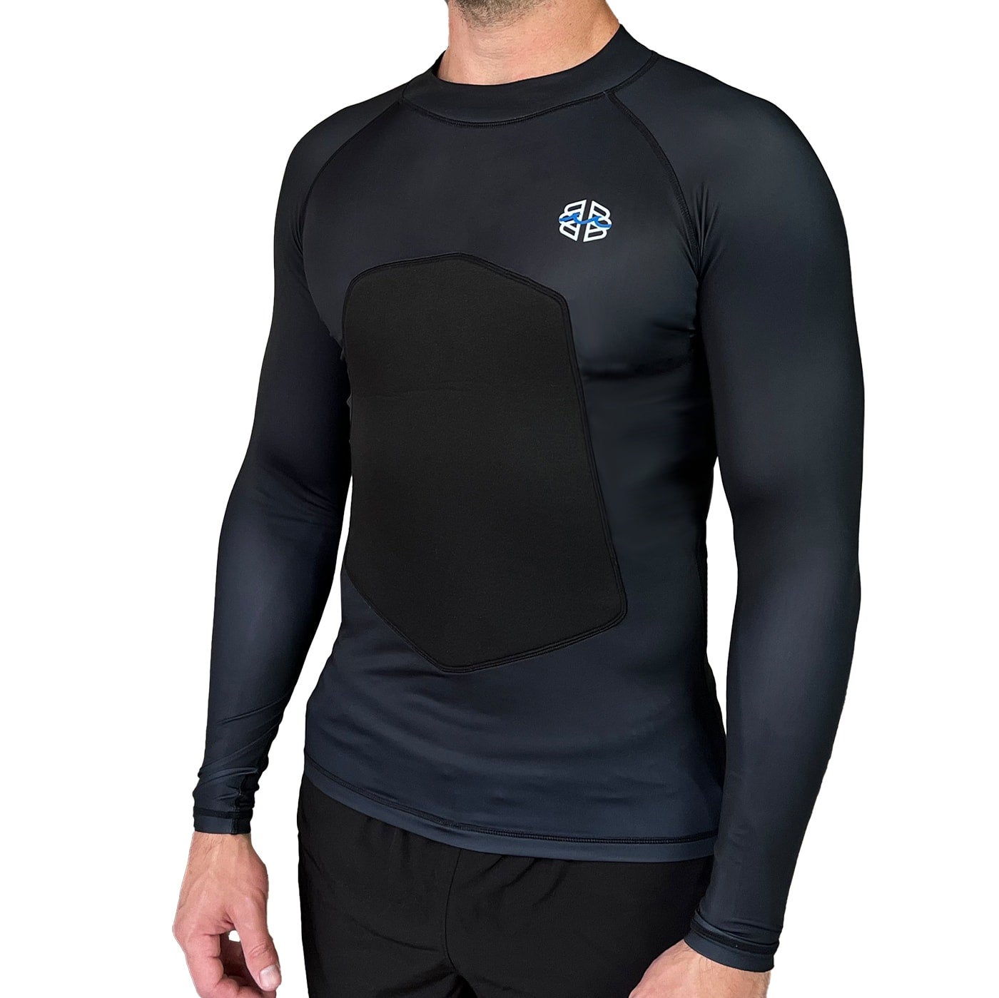 Ribby - Men's Black Long Sleeve | Ribby Padded Rash Guards